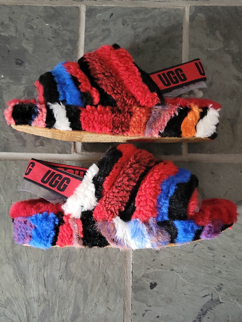 UGG W Fluff Yeah Slide Cali Collage